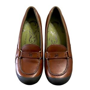 Merrell Women's Plaza Glide Brown Leather Slip On Loafers Closed Toed Size 6